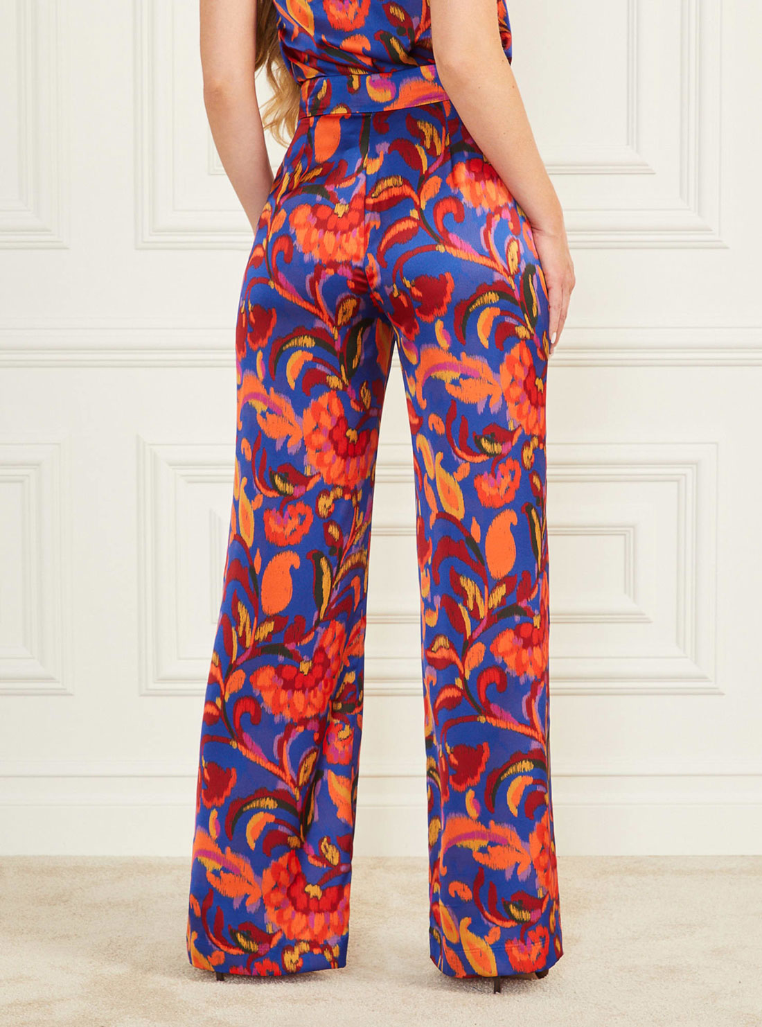 Marciano Betty Blue Printed Pants | GUESS Women's Apparel | back view