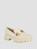 White Almost Loafers | GUESS Women's Shoes | front view