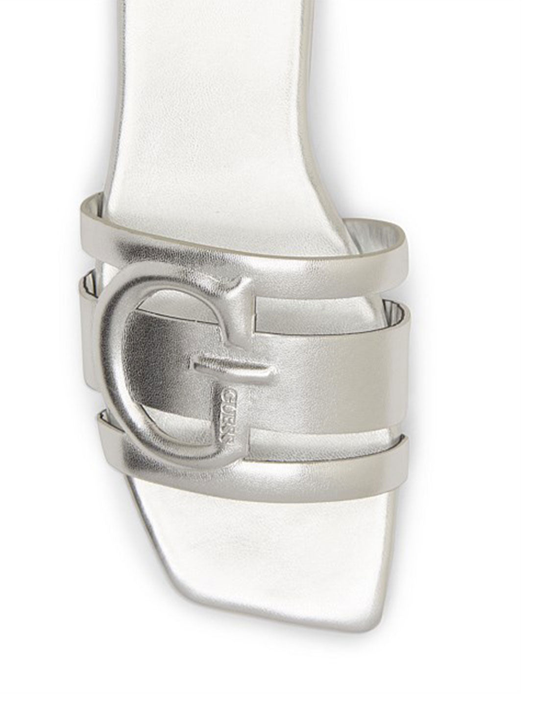 GUESS Womens Silver Caffy Sandals detail view