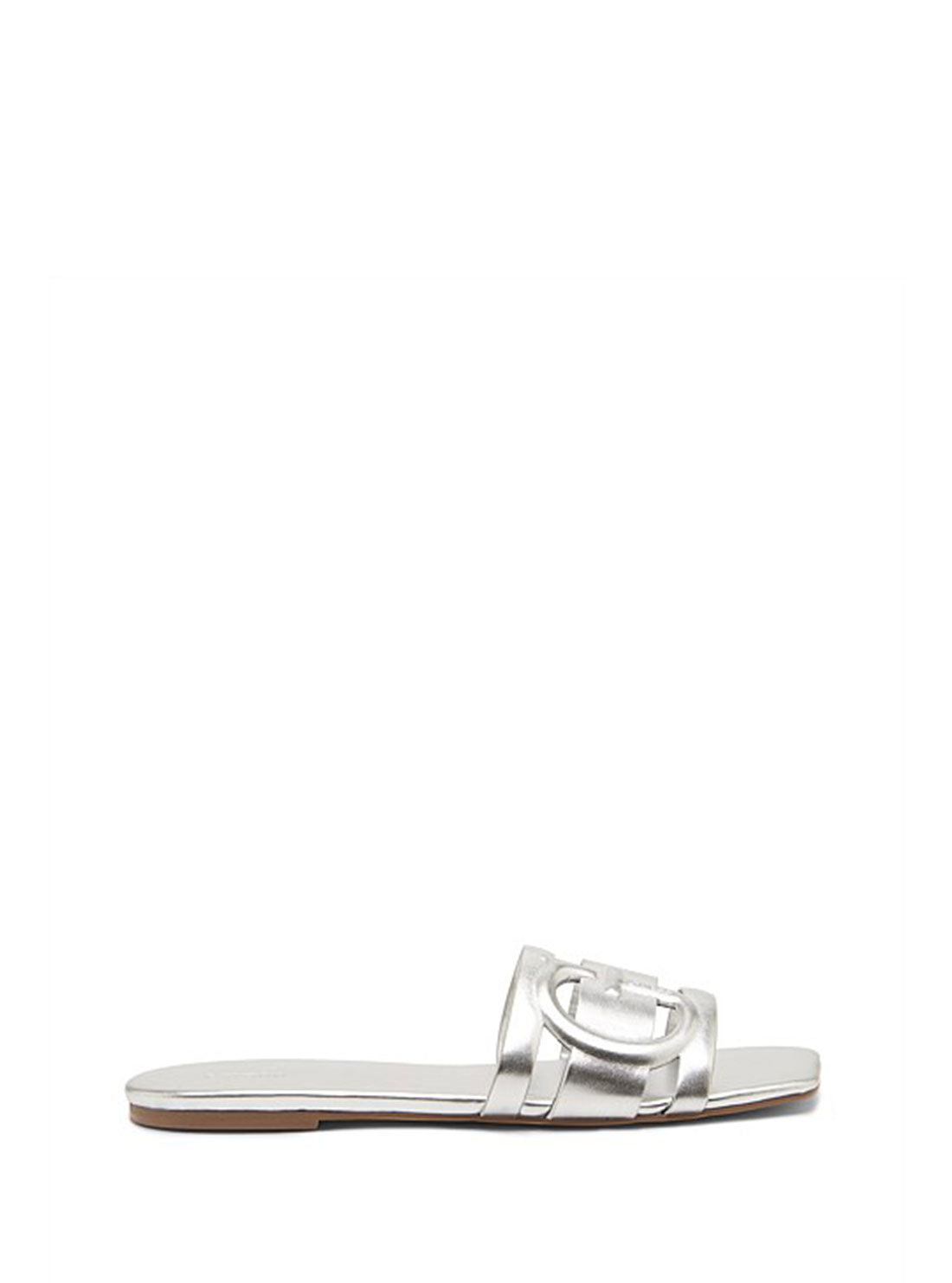 GUESS Womens Silver Caffy Sandals side view