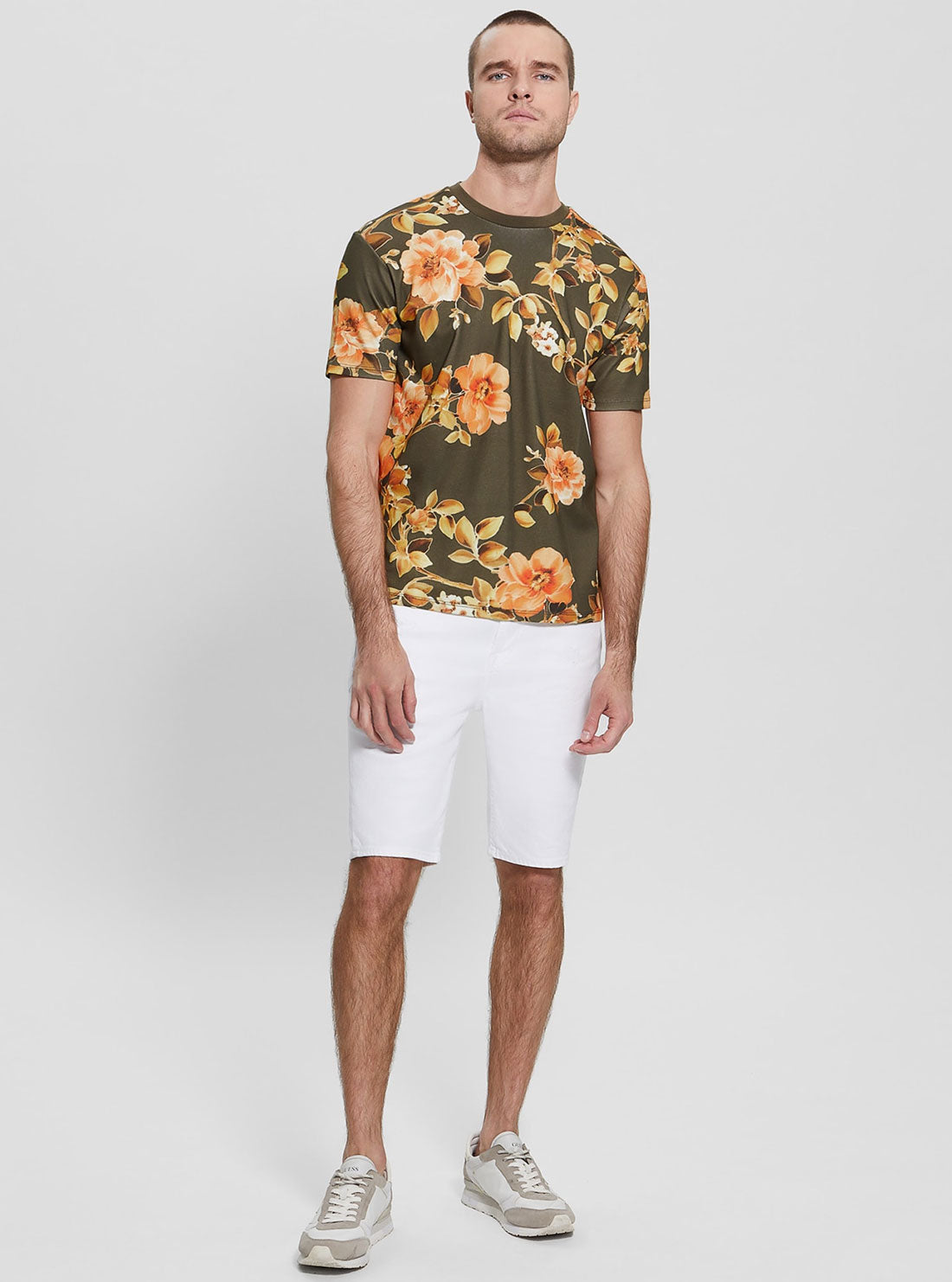 GUESS Men's Grassland Floral Skyer T-Shirt M3RP12KBC70 Full View