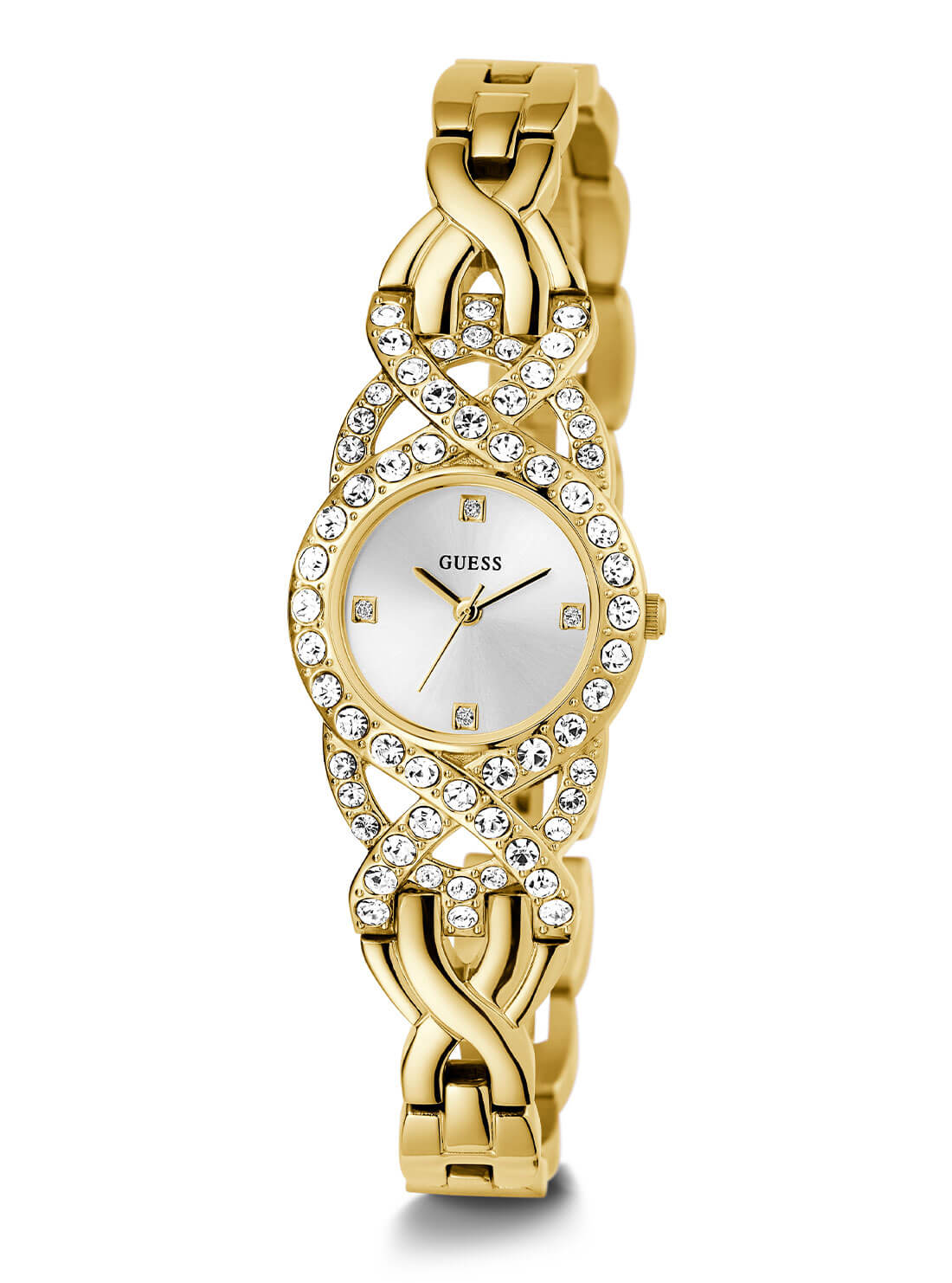 GUESS Gold Adorn Crystal Watch front view