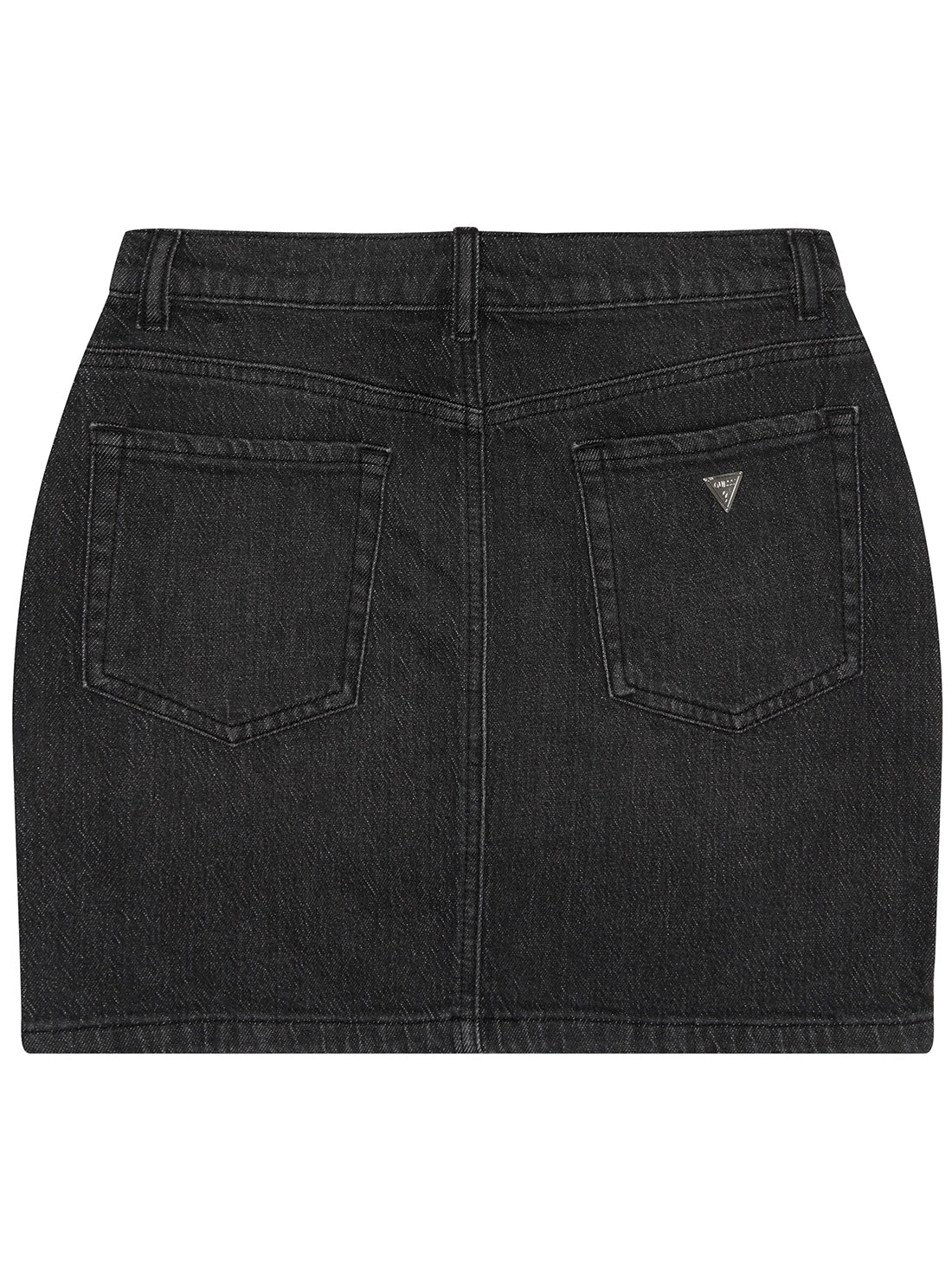 Black Denim Mini Skirt (7-16) | GUESS kids | back view