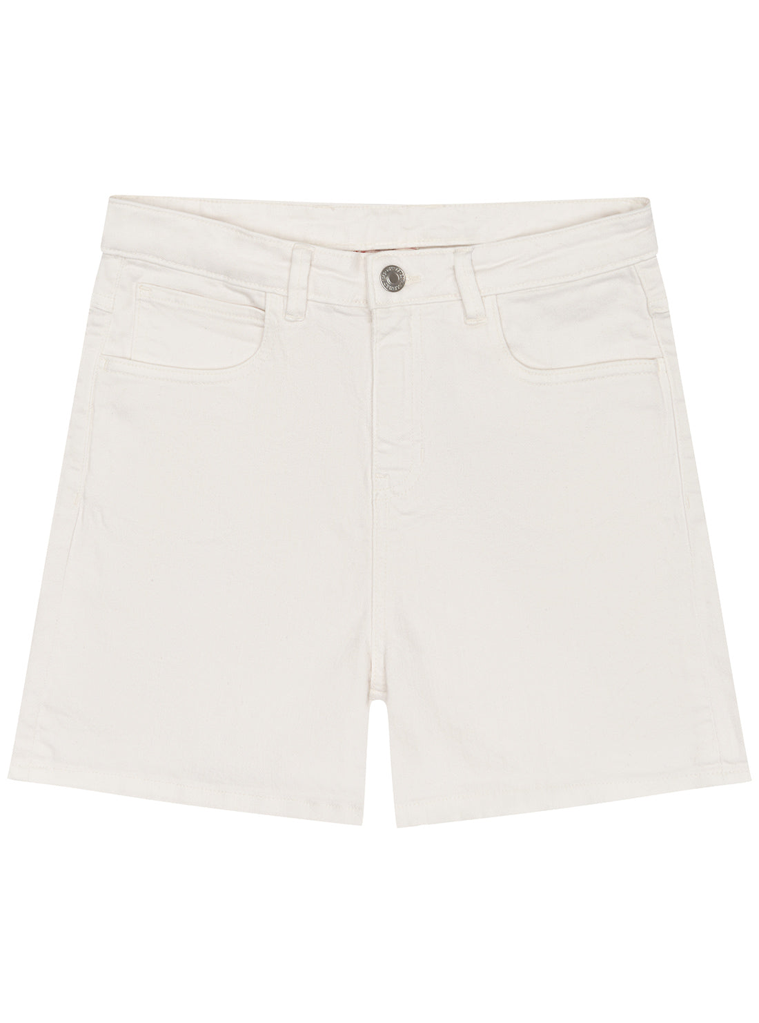 White Bull Denim Shorts (7-16) | GUESS Kids | front view