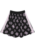 GUESS Black Pink Logo Scuba Midi Skirt (7-16) front view