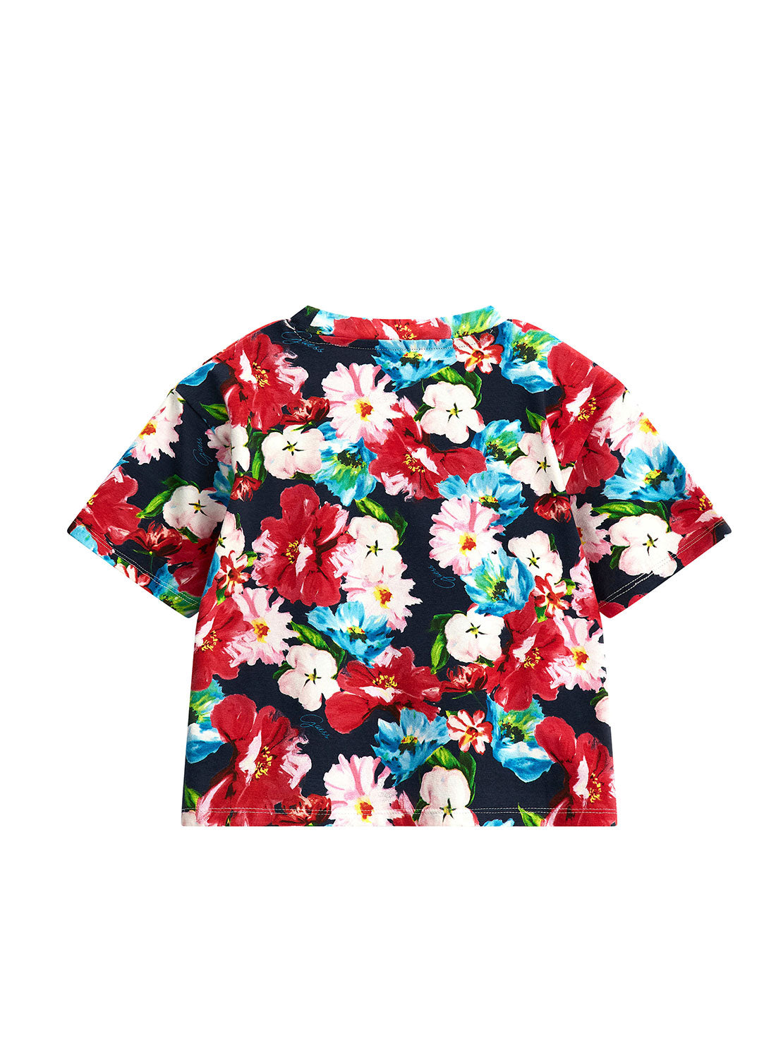 GUESS Floral Short Sleeve T-Shirt (2-7) back view