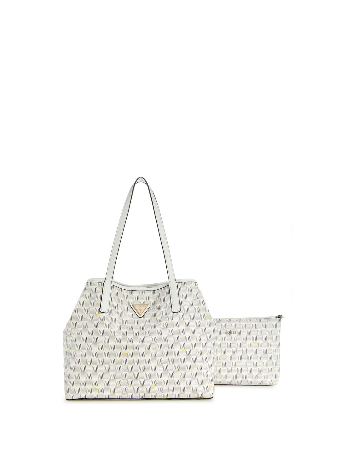 GUESS White Logo Vikky 2 in 1 Tote Bag back view