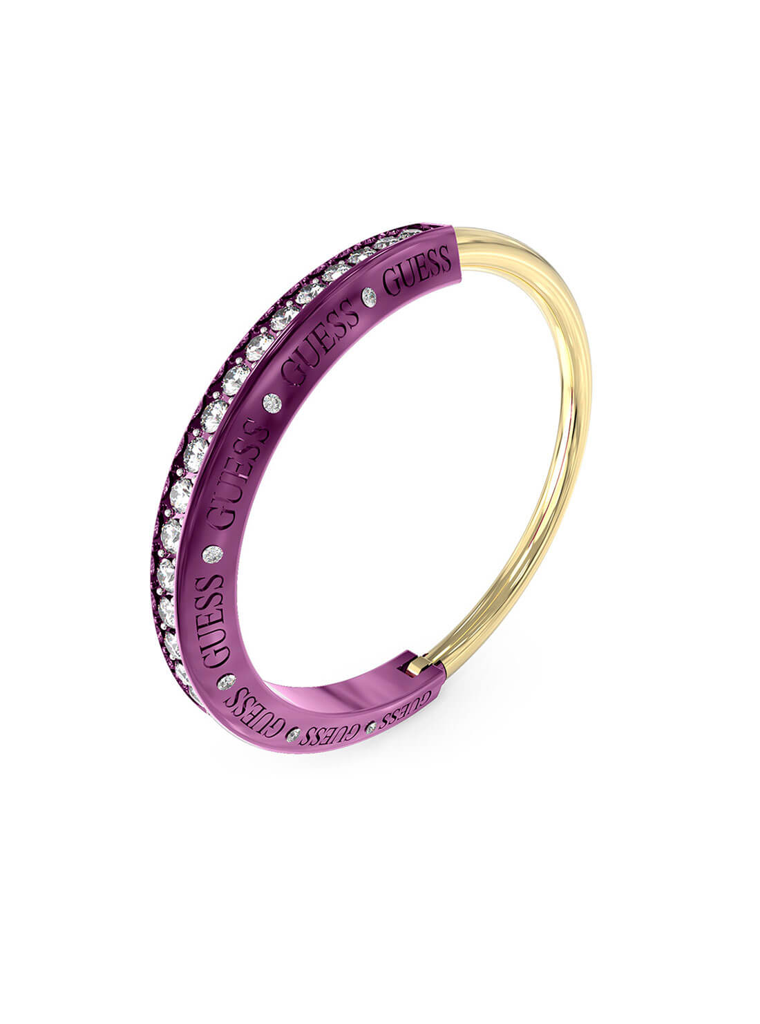 Gold and Purple Guess Bond Bracelet | GUESS Women's Jewellery | front view