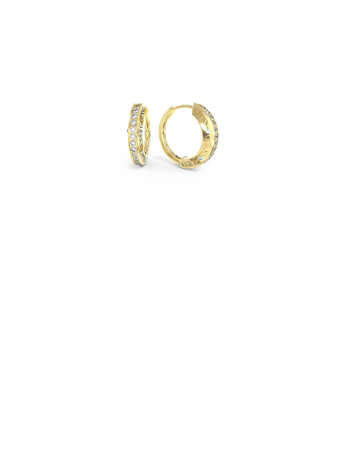 Gold Guess Bond Hoop Earrings | GUESS Women's Jewellery | front view