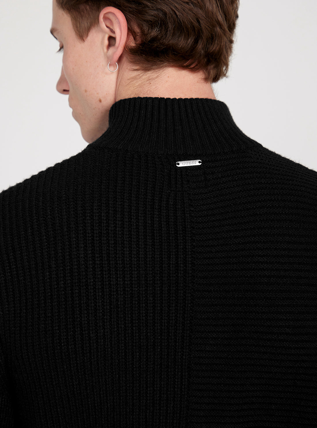 GUESS Black Carmen Long Sleeve Mock Neck Sweater detail view