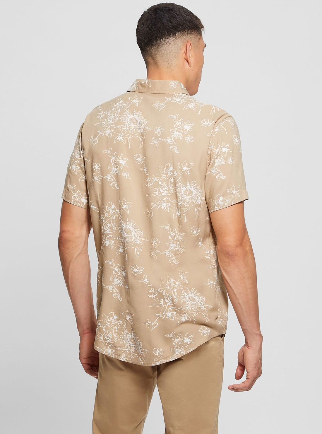 Eco Rayon Sienna Floral Shirt | GUESS Men's | Back view