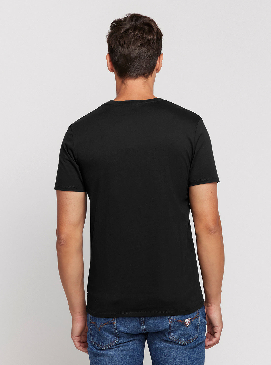 GUESS Eco Black Short Sleeve T-Shirt back view