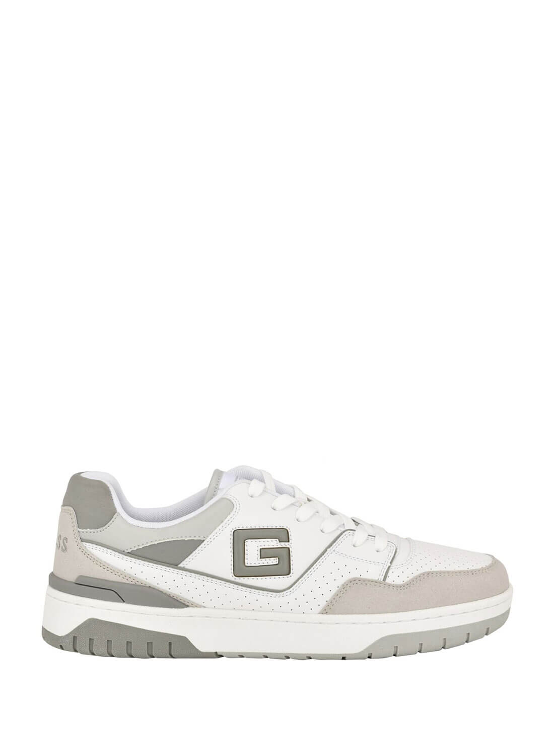 Light Grey Logo Narsi Sneakers | GUESS Men's Sneakers | side view