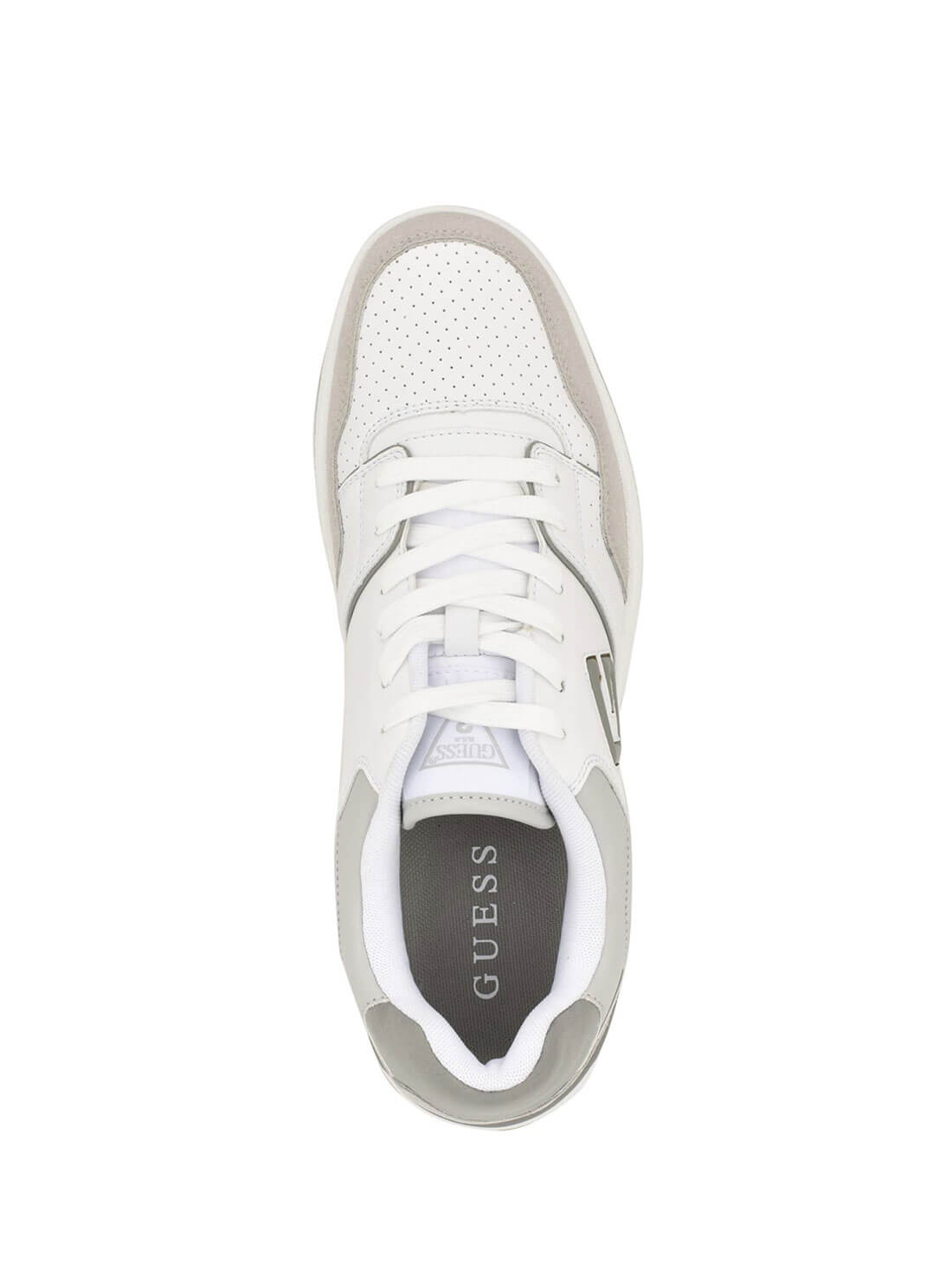 Light Grey Logo Narsi Sneakers | GUESS Men's Sneakers | top view