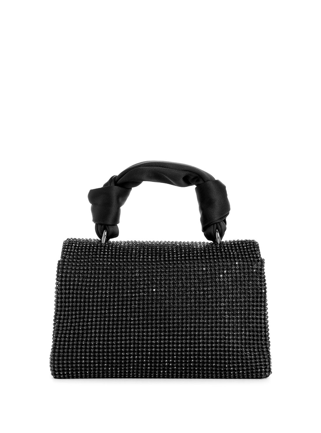 GUESS Black Lua Top Handle Flap Bag back view