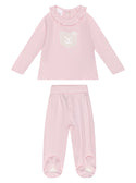 GUESS Pink Top and Pants 2 Piece Set (3-12M) front view