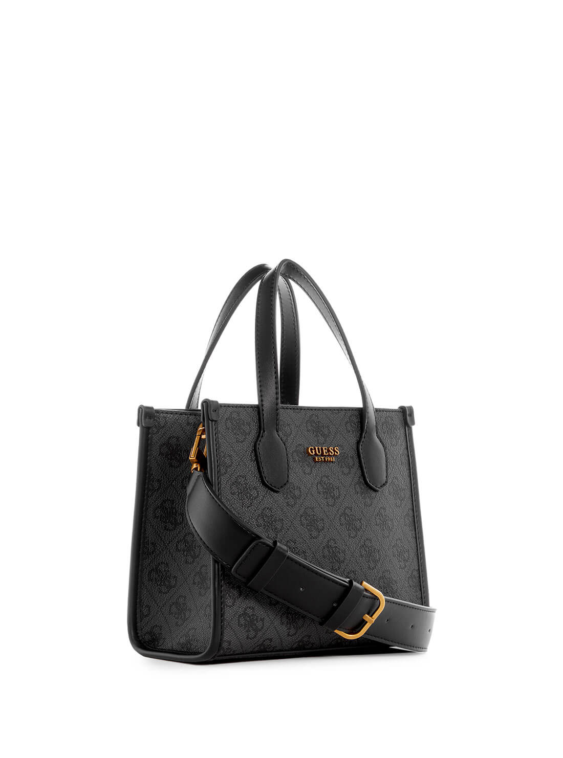 Black Silvana Dual Mini Tote Bag | GUESS Women's Handbags | side view