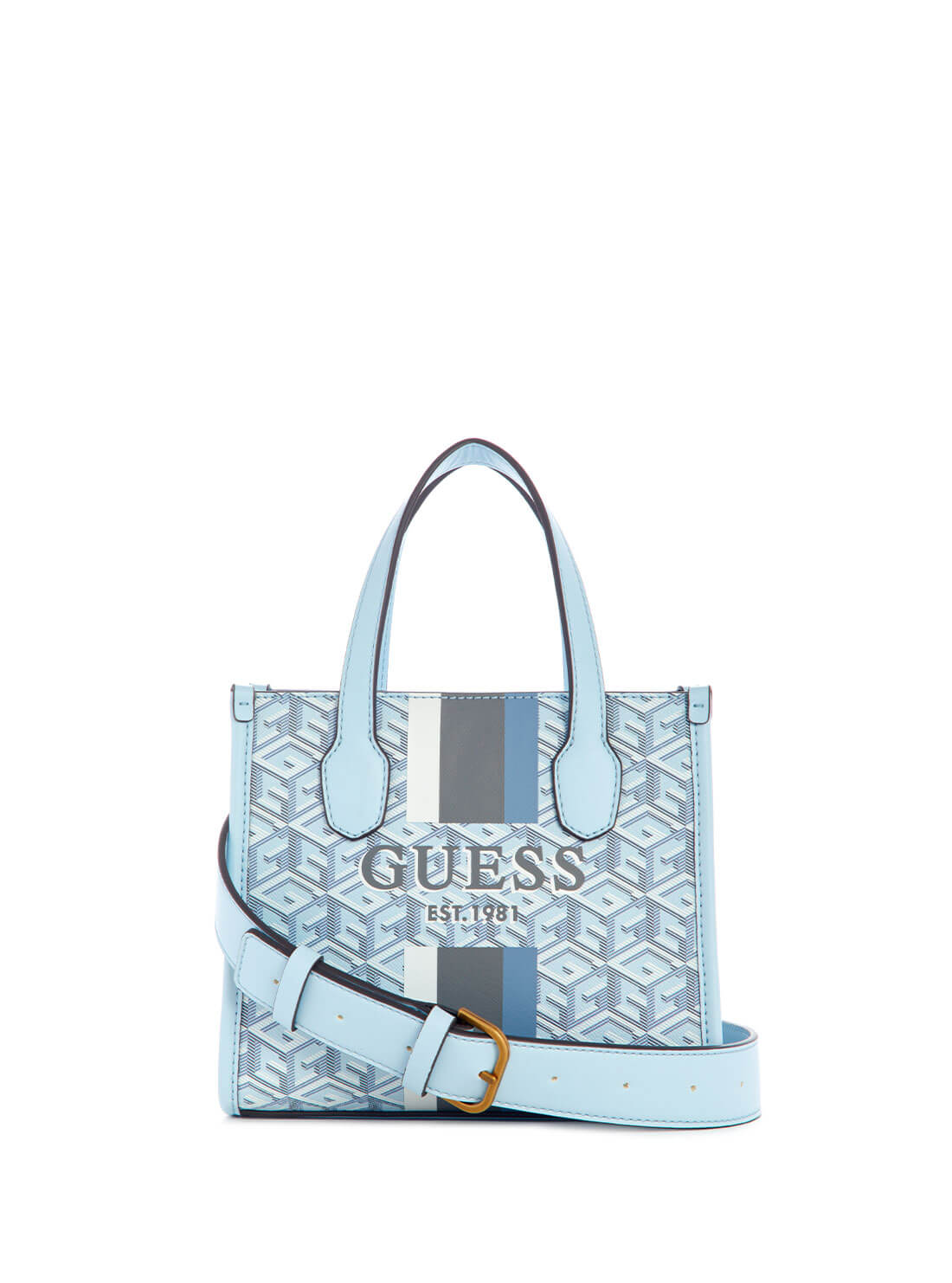 Light Blue Silvana Dual Mini Tote Bag | GUESS Women's Handbags | front view