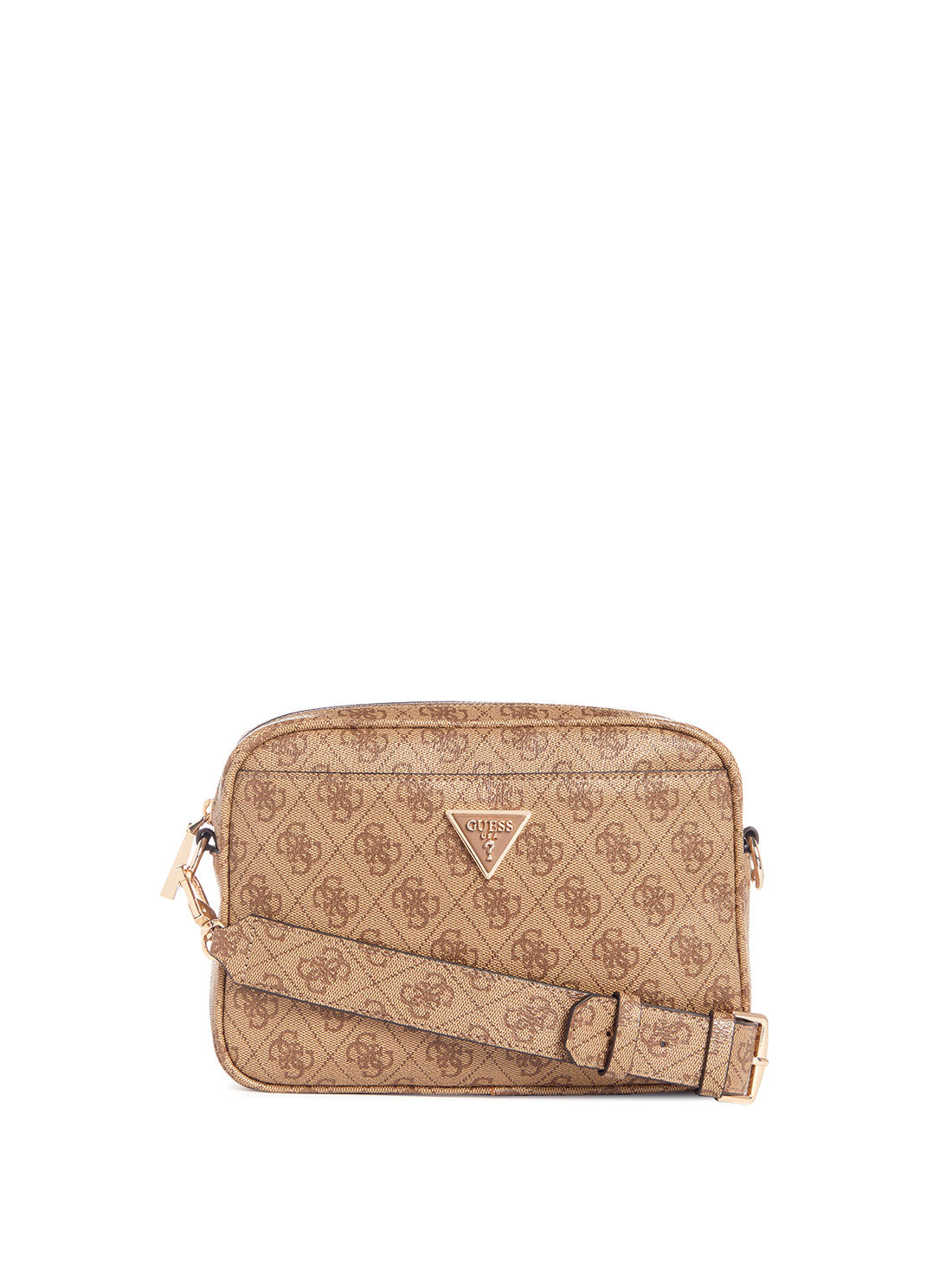 GUESS Beige Logo Meridian Camera Bag front view
