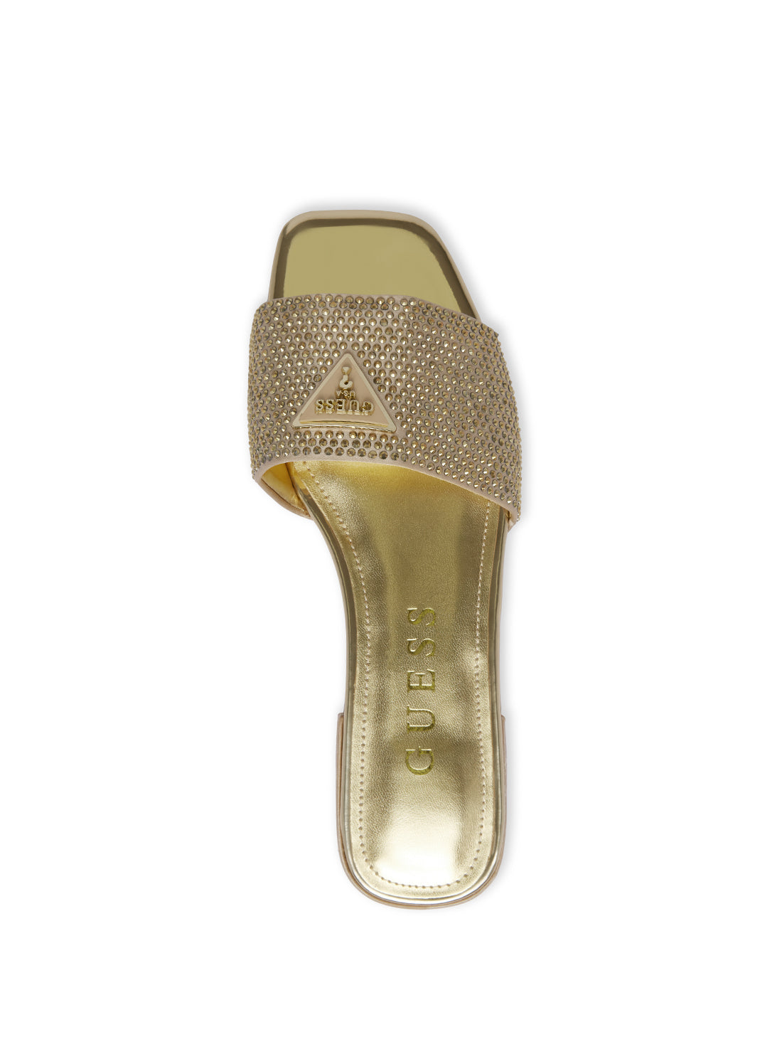 GUESS Gold Tamedi Slide Sandals top view