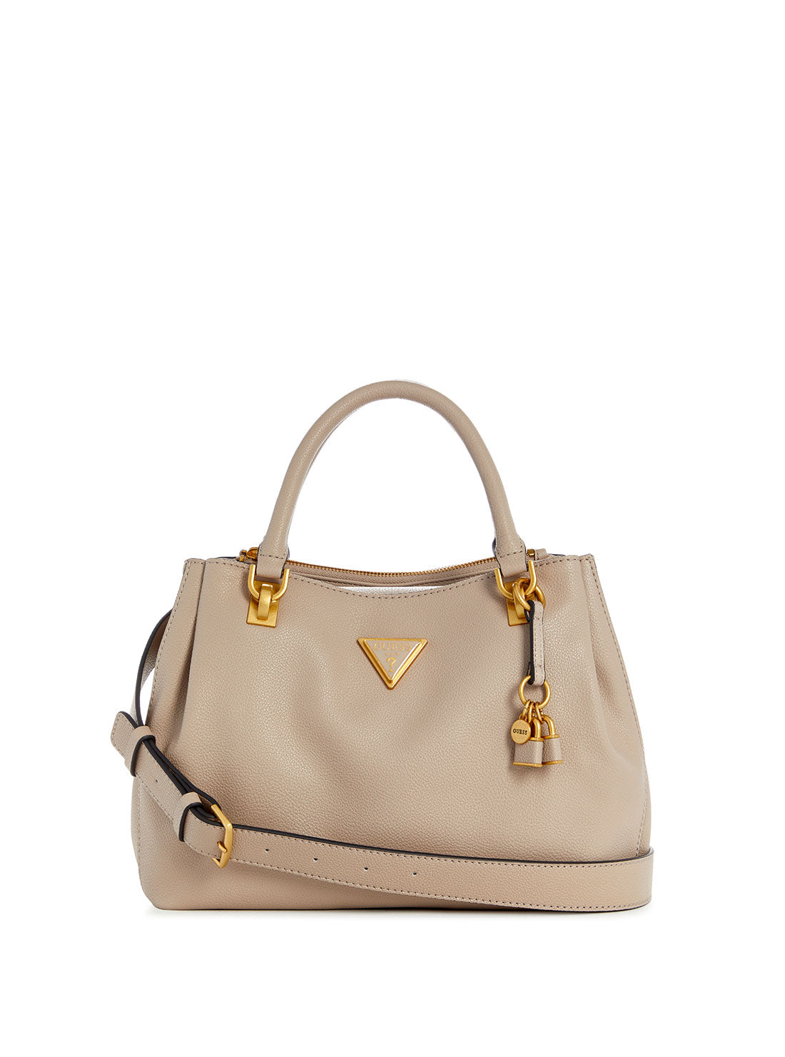 GUESS Beige Cosette Luxury Satchel Bag front view