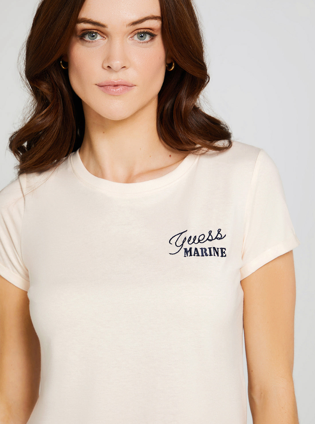 Eco Cream White Marine Logo T-Shirt