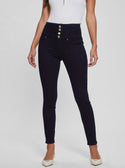 GUESS High-Rise Corset Shape Up Skinny Denim Jeans front view