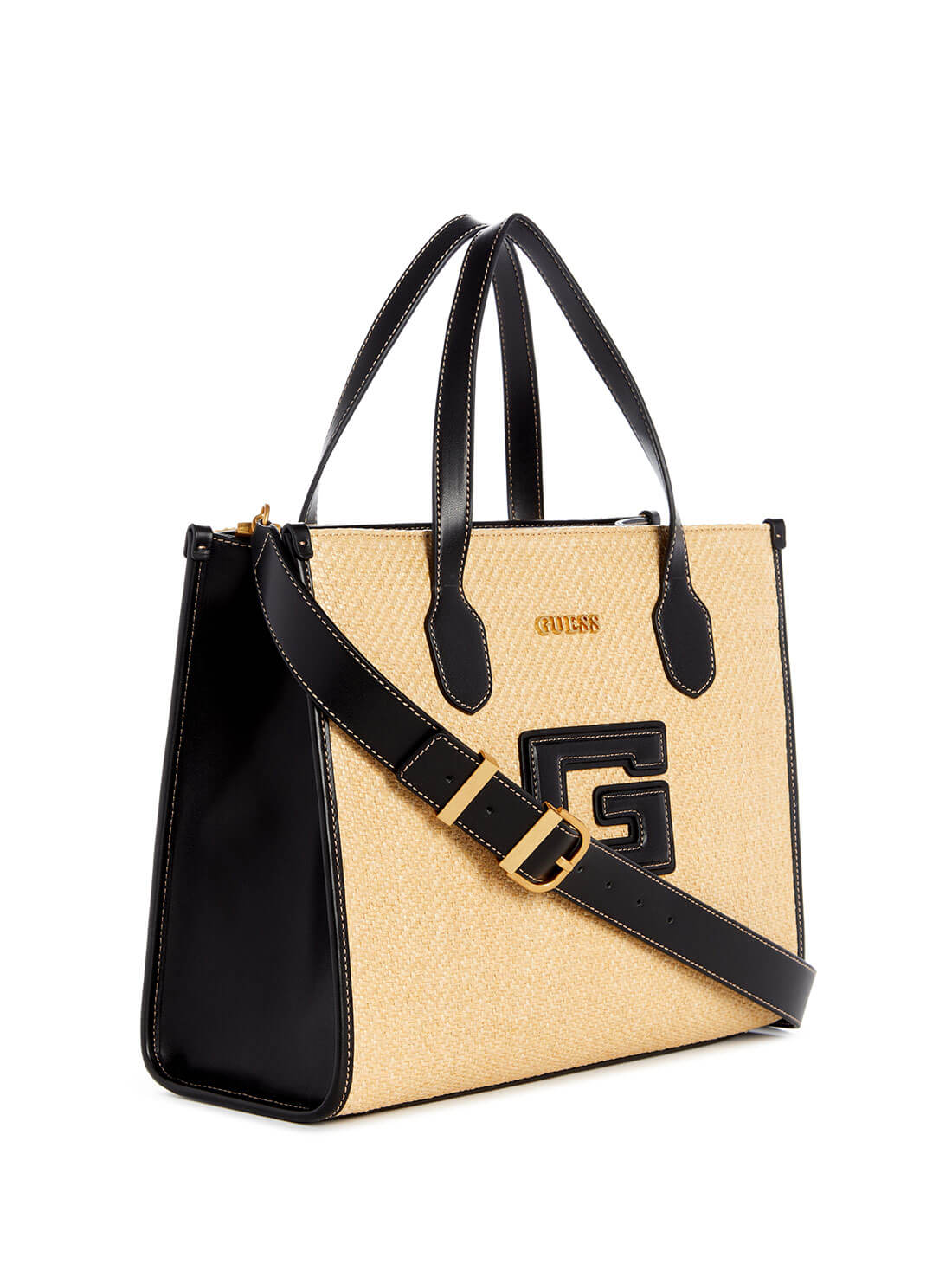Women's Natural and Black G Status Dual Tote Bag side view