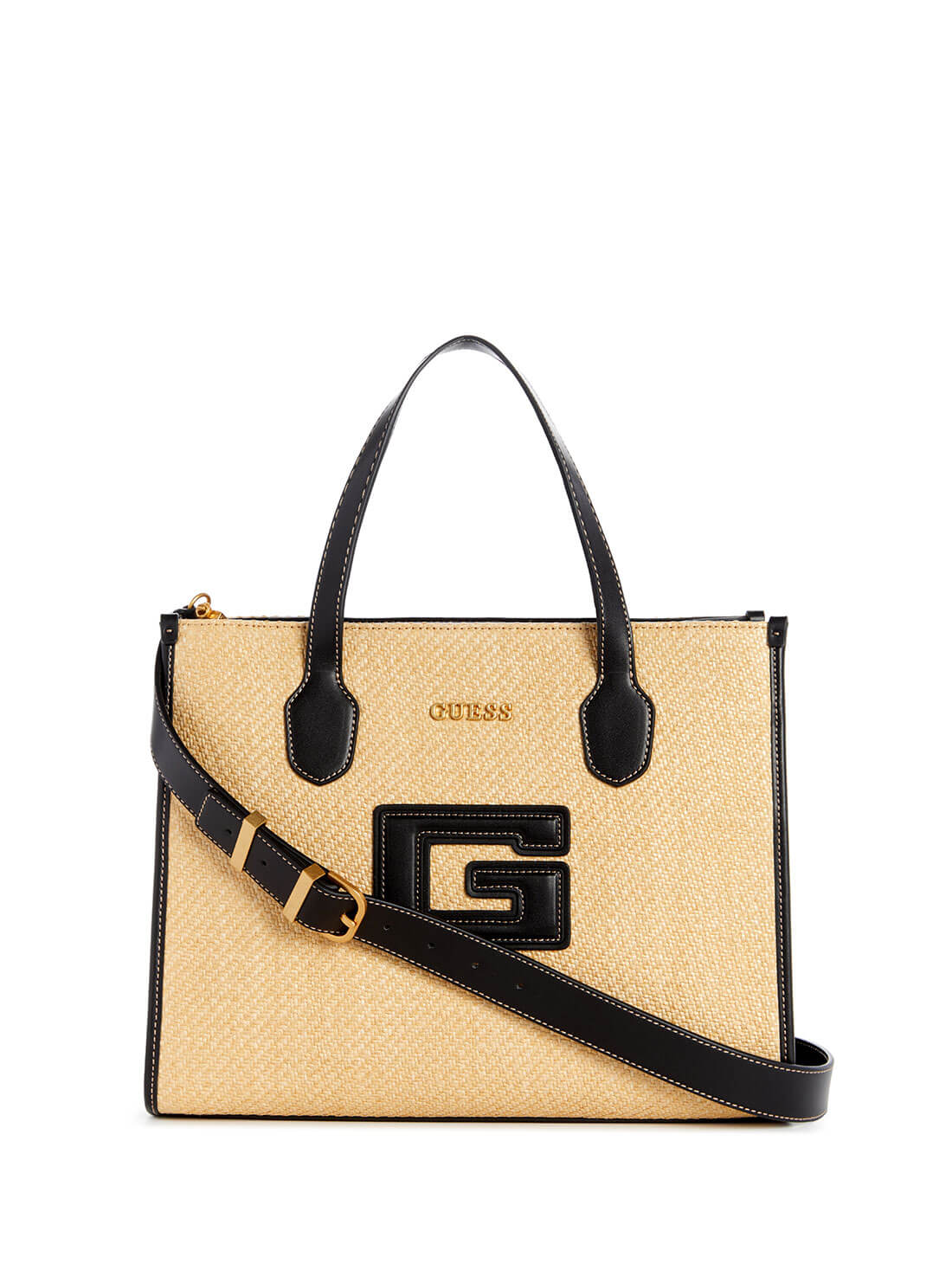 Women's Natural and Black G Status Dual Tote Bag front view