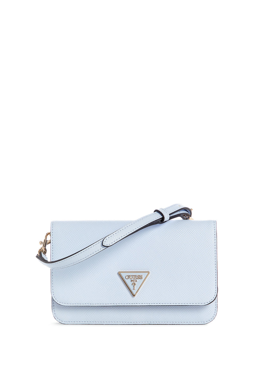 GUESS Sky Blue Noelle Crossbody Bag front view