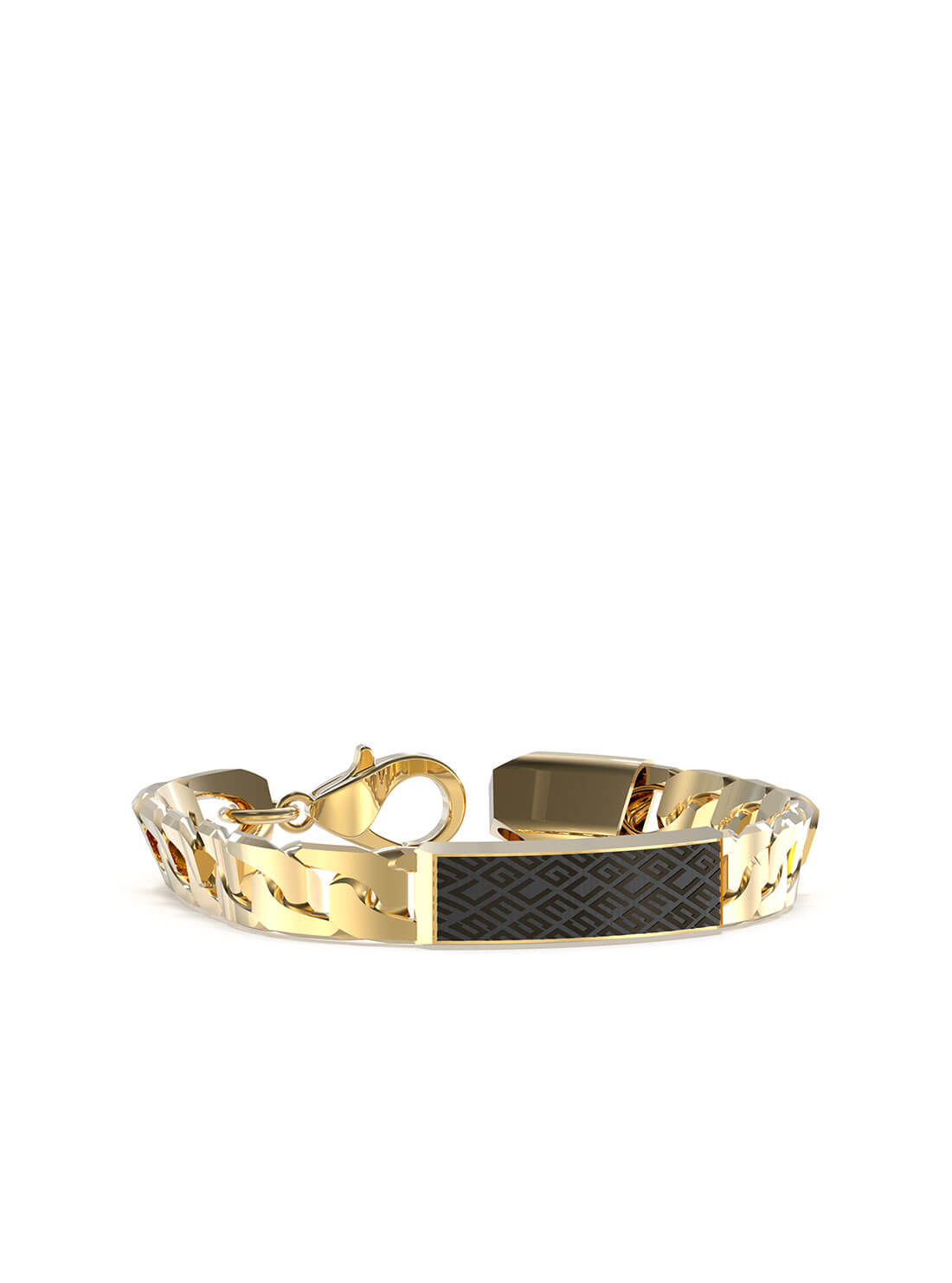 Gold Logo Kings Road Bracelet | GUESS Men's Jewellery | front view