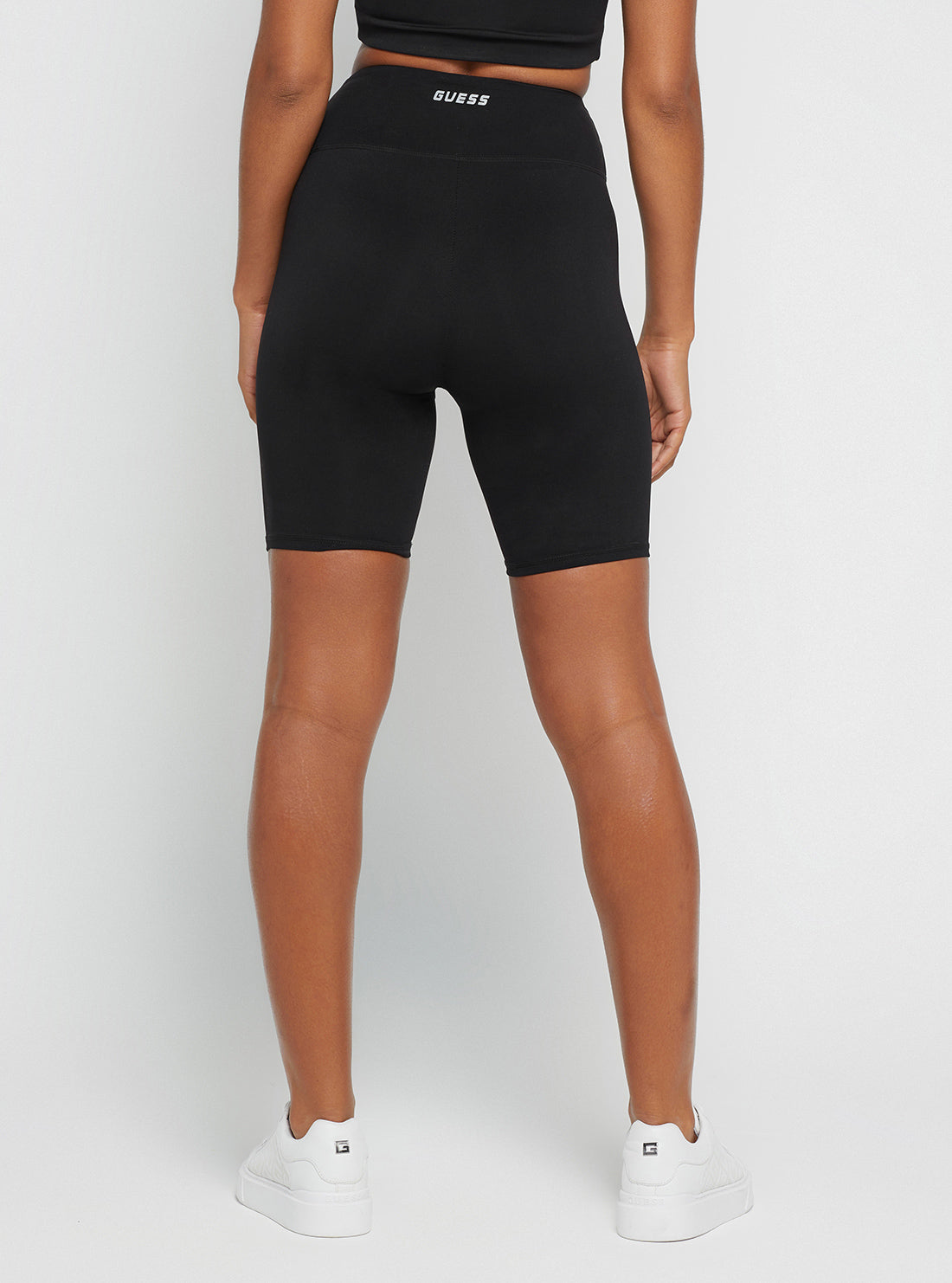 GUESS Women's Black Coline Active Bike Shorts V2BD01MC04Z Back View