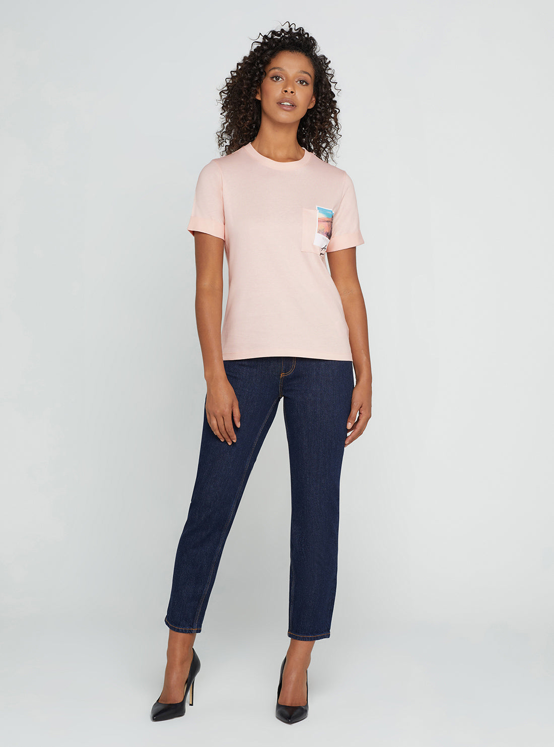 GUESS Women's Eco Pink Gisela T-Shirt W2BI08I3Z14 Full View