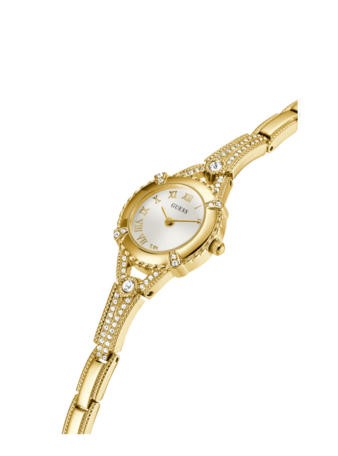 GUESS Women's Gold Angelic Glitz Watch W0135L2 Angle View