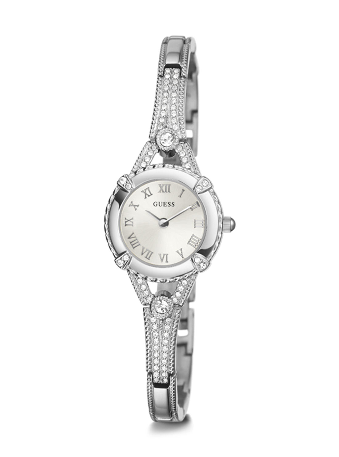 GUESS Women's Silver Angelic Glitz Watch W0135L1 Full View