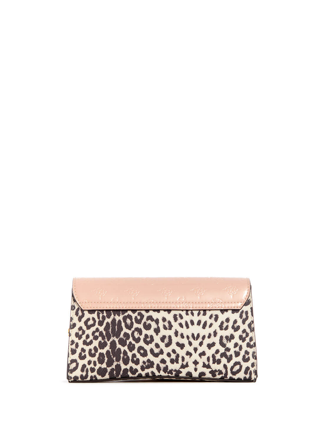 GUESS Womens Pink Leopard Zira Mini Crossbody Bag LA848478 Back View