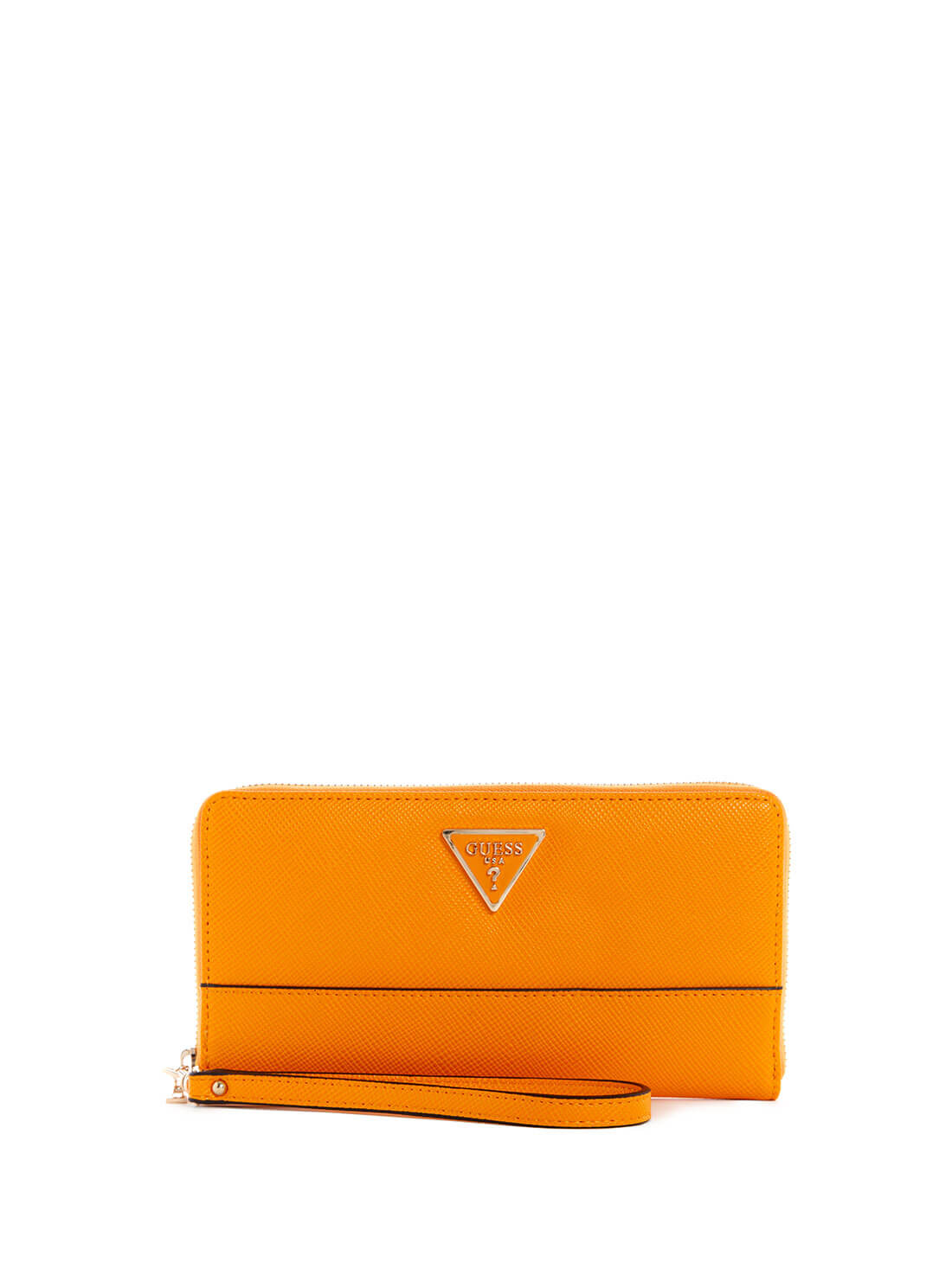 GUESS Womens  Mango Orange Noelle Cheque Organiser Wallet ZG787963 Front View