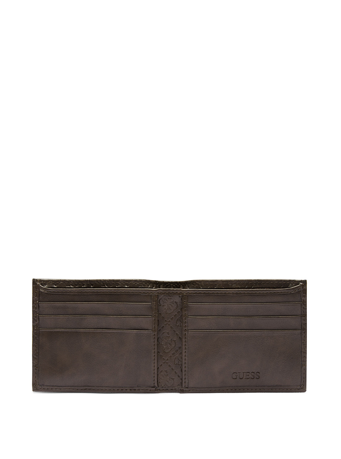 GUESS Brown Duane Slimfold Wallet inside view