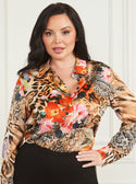 GUESS Marciano Floral Print The Icon Blouse front view