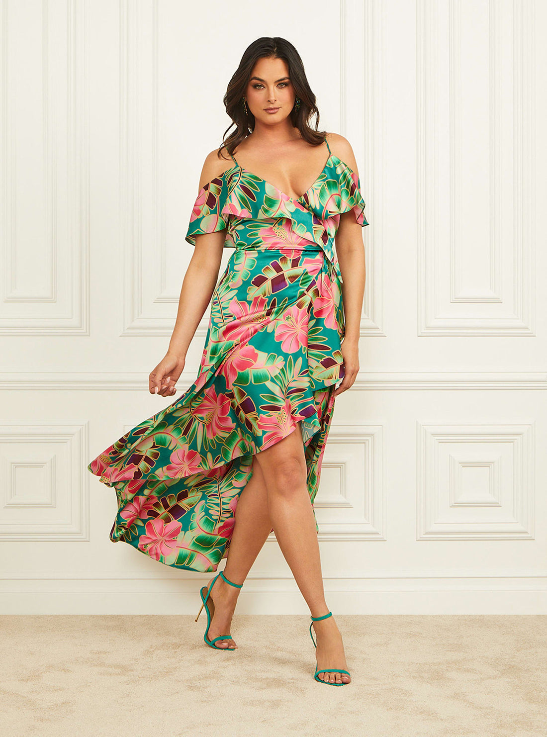 Marciano Paradiso Wrap Midi Dress