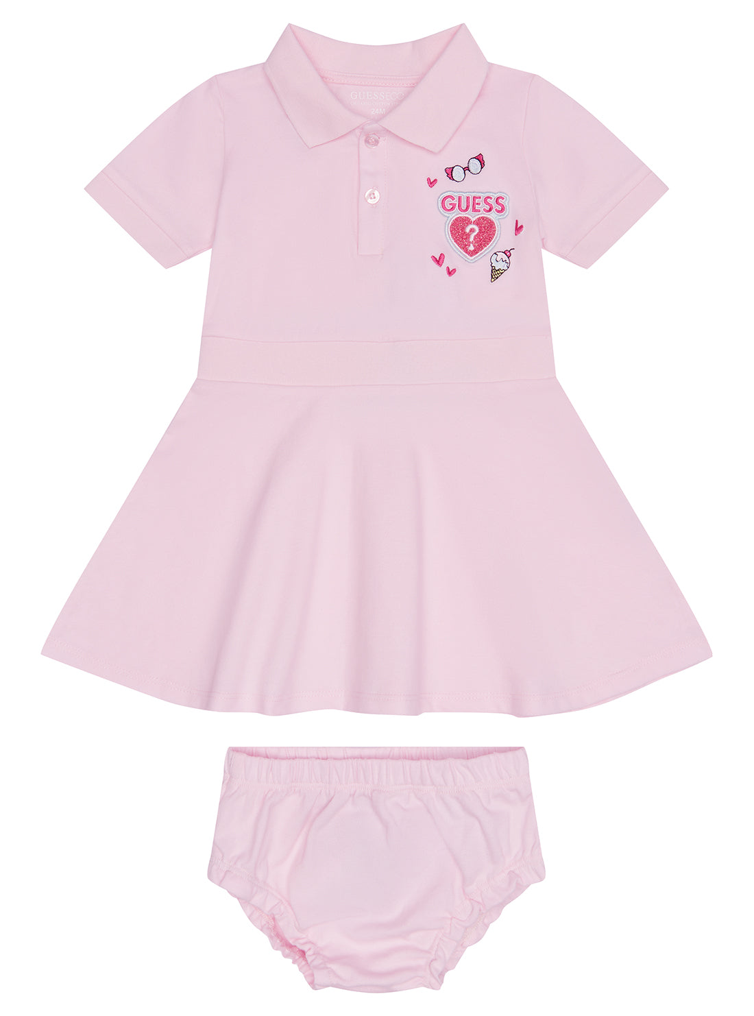 Pink Piquet Dress and Pantie Set (0-12M)