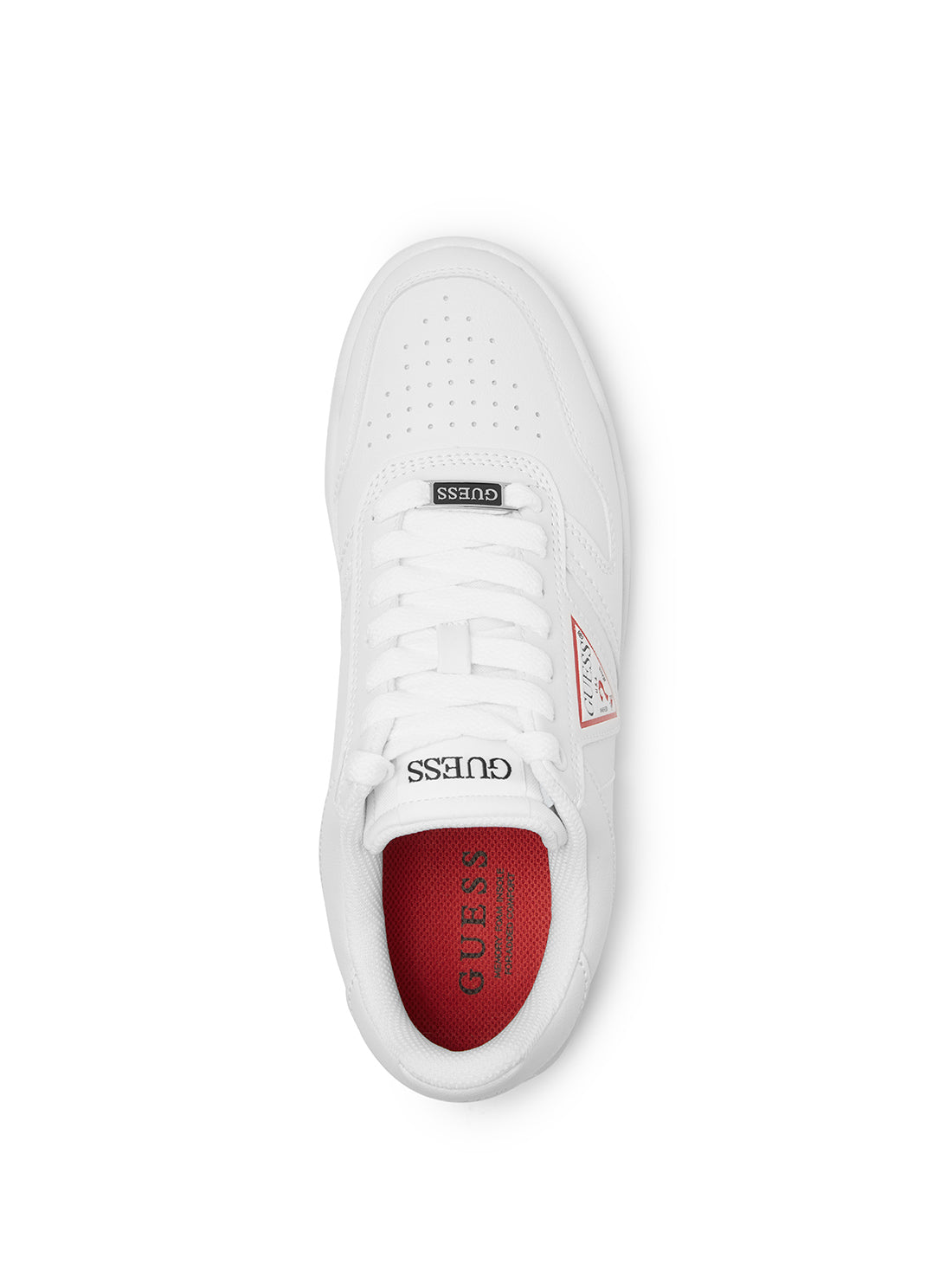 GUESS White Aveni Low-Top Sneakers top view