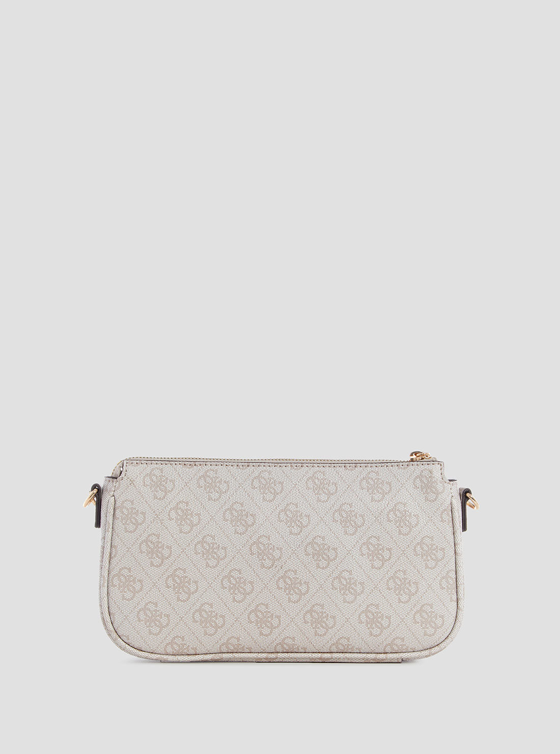 White Logo Noelle Double Crossbody Pouch Bag