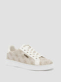 Cream Logo Beckie Sneakers | GUESS Women's Shoes | front view
