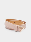 GUESS Nude Triangle Logo Belt close up