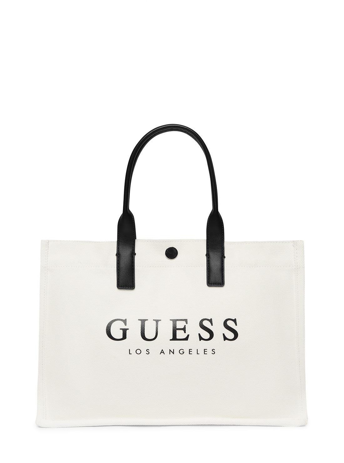 GUESS Natural Canvas Tani Tote Bag front view