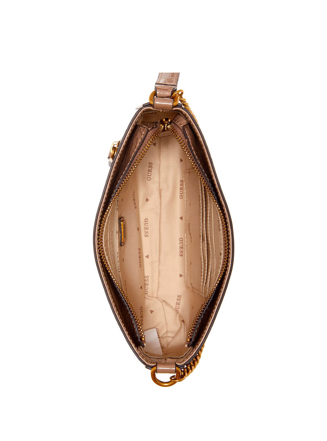 Light Rum Katey Croco Mini Shoulder Bag | GUESS Handbags | inside view
