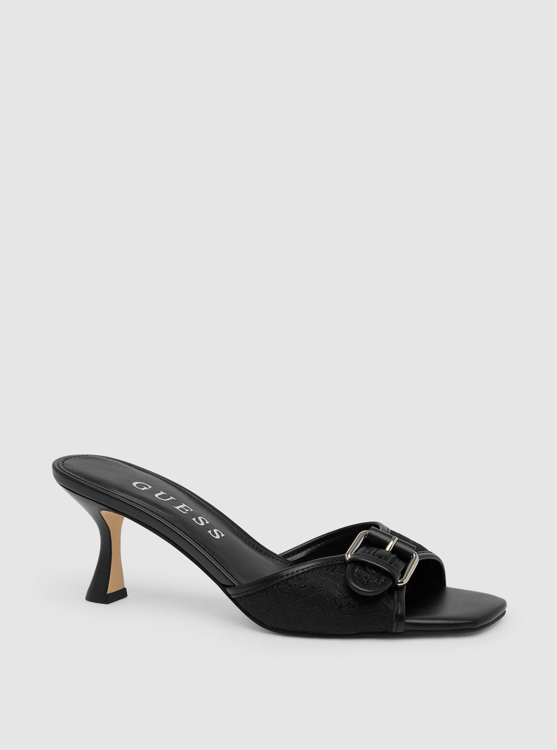 GUESS Womens Black Dista Kitten Heels DISTA2 Front Side View