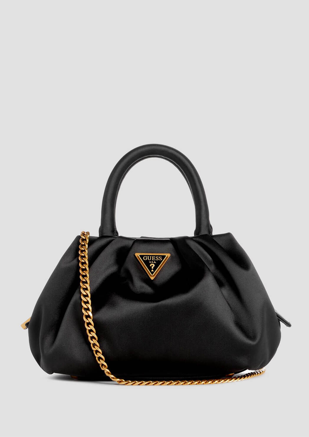 Women's Black Tori Mini Satchel Bag front view