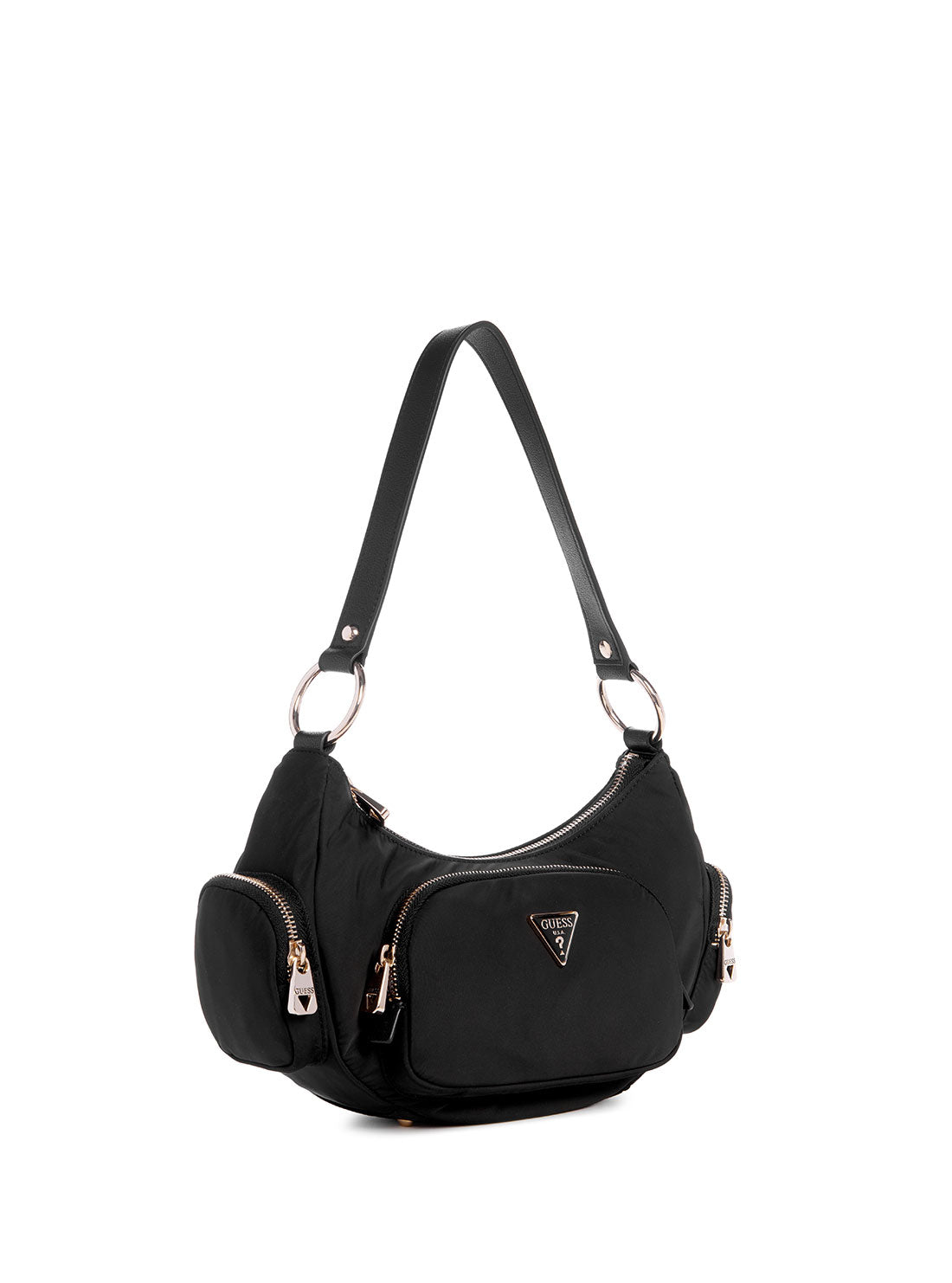 GUESS Eco Black Gemma Shoulder Bag  side view